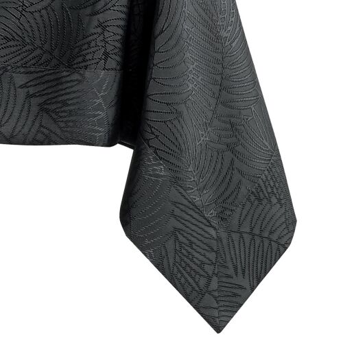 Tablecloth Gaia graphite grey embossed 130x180 AmeliaHome 111406240