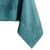 Close-up of AmeliaHome Gaia teal embossed tablecloth corner