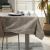 AmeliaHome Gaia cappuccino embossed tablecloth in dining room setting