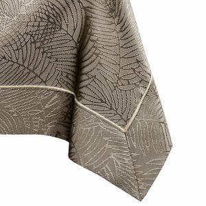 Tablecloth Gaia cappucino embossed 140x280 AmeliaHome 111408333 - Interior design