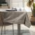 AmeliaHome Gaia cappuccino embossed tablecloth on dining table setting.