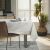 AmeliaHome Gaia cream embossed tablecloth in dining room setting