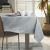 AmeliaHome Gaia grey embossed tablecloth in dining room setting