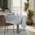 AmeliaHome Gaia grey tablecloth on a dining table