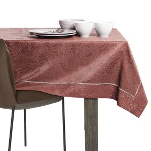AmeliaHome Gaia rose embossed tablecloth on table - Interior design