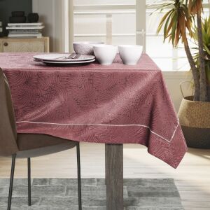 Obrus AmeliaHome Gaia z wytłaczanymi różami na stole w jadalni w nowoczesnym otoczeniu. - Projektowanie wnętrz