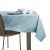 AmeliaHome Gaia blue embossed tablecloth on a table with tableware