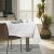 AmeliaHome Gaia white embossed tablecloth in dining room setting