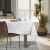 AmeliaHome Gaia white embossed tablecloth in dining room setting