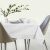 AmeliaHome Gaia white tablecloth on dining table setting