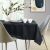 AmeliaHome Gaia black embossed table runner on a set dining table
