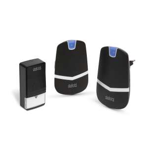 Baterie digitală și sonerie wireless - Kinetic 100 m range - 2 adaptoare, albastru și negru 39874744 Sonerii