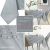 AmeliaHome Gaia grey embossed tablecloth collage: stain resistant, waterproof, easy care