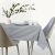 AmeliaHome Gaia gray embossed tablecloth on a set table