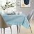 AmeliaHome Gaia blue embossed tablecloth on a set table