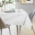 AmeliaHome Gaia white embossed tablecloth on dining table