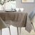 AmeliaHome Vesta cappuccino embossed modern tablecloth on dining table setting