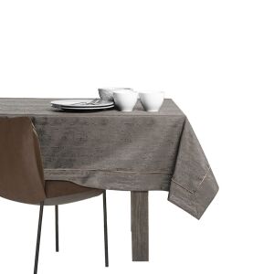AmeliaHome Vesta brown embossed tablecloth on dining table - Interior design