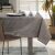 AmeliaHome Vesta brown embossed tablecloth on dining table setting