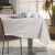 AmeliaHome Vesta cream embossed tablecloth in dining room setting