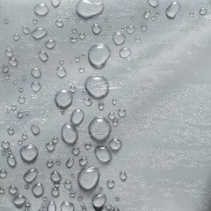 Close-up of water-repellent AmeliaHome Vesta grey embossed tablecloth - Interior design