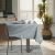 Vesta grey embossed tablecloth in a dining room setting, AmeliaHome