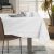 AmeliaHome Vesta white embossed tablecloth in dining room setting