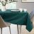 AmeliaHome Vesta glass green embossed tablecloth on a table setting