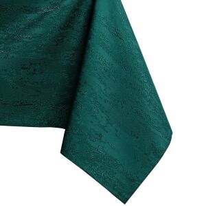 Close-up of AmeliaHome Vesta glass green embossed oval tablecloth fabric - Interior design