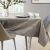 AmeliaHome Vesta cappuccino embossed modern tablecloth in dining room