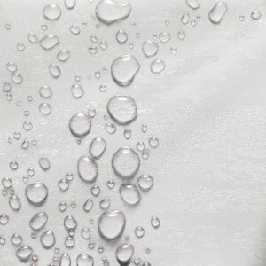 Close-up of water-resistant AmeliaHome Vesta cream embossed tablecloth. - Tablecloth