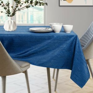 AmeliaHome Vesta indigo blue tablecloth on dining table - Tablecloth