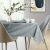 AmeliaHome Vesta grey embossed oval tablecloth 140x500 cm in modern dining room