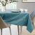 AmeliaHome Vesta teal tablecloth on dining table in modern setting