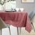 AmeliaHome Vesta rose embossed tablecloth in a dining room setting