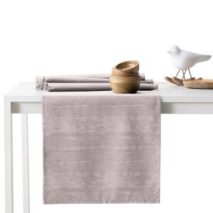 AmeliaHome Vesta Puderrosa geprägte Tischdecke Läufer auf weißem Tisch - Innenarchitektur