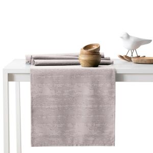 AmeliaHome Vesta powder pink embossed tablecloth, 110x240 cm, table runner - Interior design