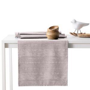 AmeliaHome Vesta powder pink embossed tablecloth 140x180 cm on table - AmeliaHome