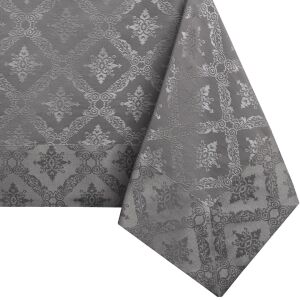 DecoKing Maya brown classic printed tablecloth, 120x260 cm, detail view - Decoration