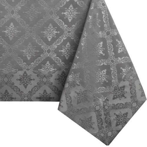 DecoKing Maya hnedý tlačený klasický obrus detail rohu