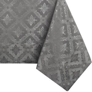 DecoKing Maya braune bedruckte klassische Tischdecke Eckdetail - Tischdecken