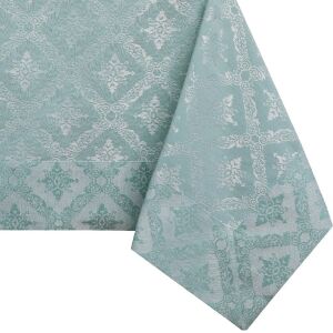 DecoKing Maya mint green classic printed tablecloth corner detail - DecoKing