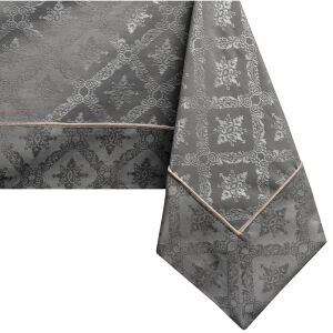 DecoKing Maya braune klassische gemusterte Tischdecke Eckdetail - Innenarchitektur