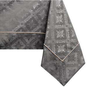 DecoKing Maya barna nyomott klasszikus asztalterítő sarokrészlet - DecoKing