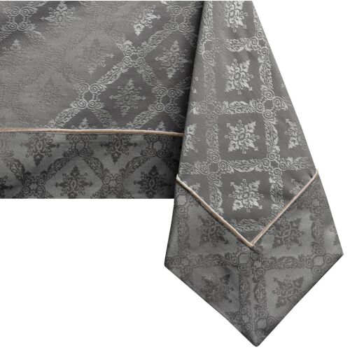 DecoKing Maya braune klassische gemusterte Tischdecke Eckdetail