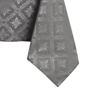 DecoKing Maya braune klassische gemusterte ovale Tischdecke Eckdetail - Innenarchitektur