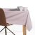 DecoKing Pure powder pink tablecloth on table with dishes