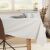 DecoKing Pure cream tablecloth in a dining setting