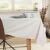 DecoKing Pure cream tablecloth in dining room setting
