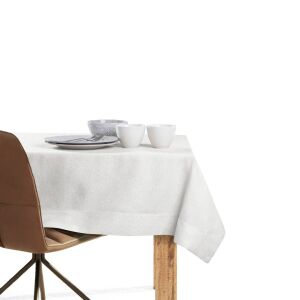 DecoKing Sparkle кремава метална покривка за маса на маса, бял фон - Интериорен дизайн